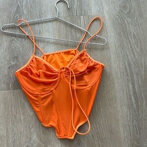 Orange bustier corset top Medium